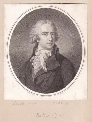 Joseph Friedrich Freiherr von Retzer Dichter Poet Portrait Kupferstich antique print