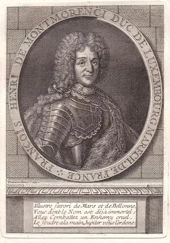 Francois Henri de Montmorenci - Francois-Henri de Montmorency-Luxembourg marechal gravure Portrait Kupferstich