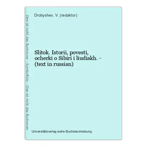 Slitok. Istorii, povesti, ocherki o Sibiri i liudiakh. - (text in russian)