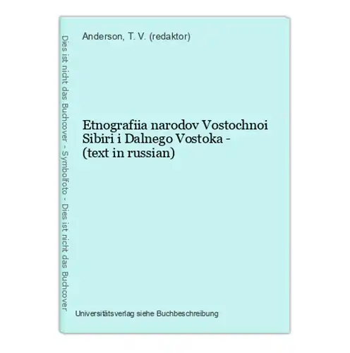 Etnografiia narodov Vostochnoi Sibiri i Dalnego Vostoka - (text in russian)