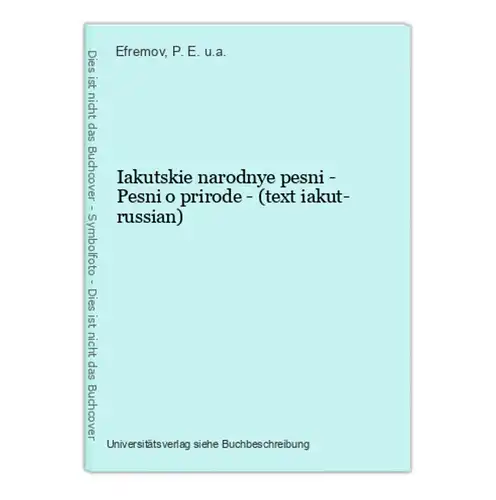 Iakutskie narodnye pesni - Pesni o prirode - (text iakut- russian)