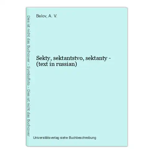 Sekty, sektantstvo, sektanty - (text in russian)