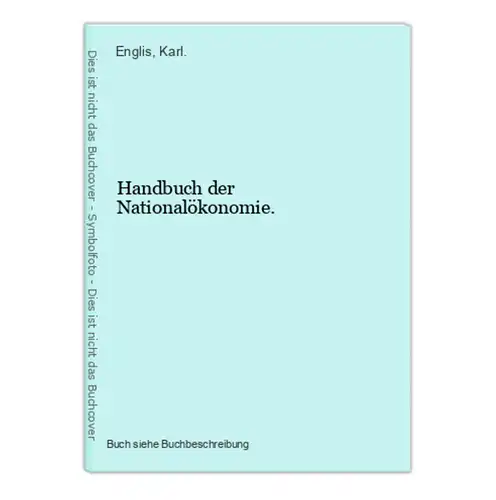 Handbuch der Nationalökonomie.