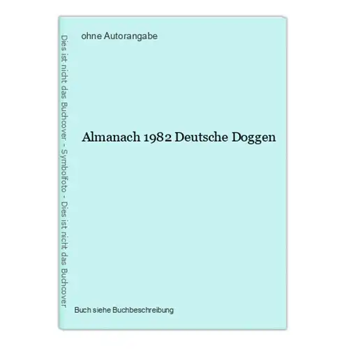 Almanach 1982 Deutsche Doggen