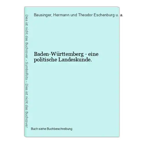 Baden-Württemberg - eine politische Landeskunde.