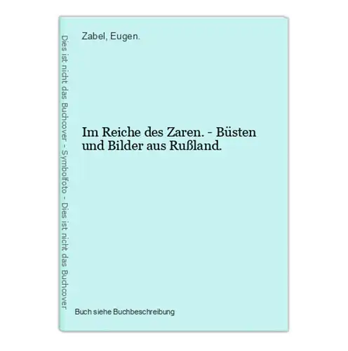 Im Reiche des Zaren. - Büsten und Bilder aus Rußland.