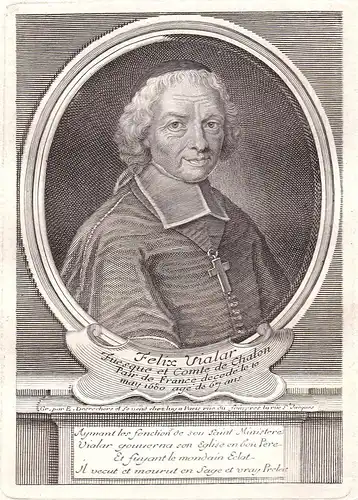 Felix Vialar - Felix Vialar comte de Chalon gravure Portrait Kupferstich antique print