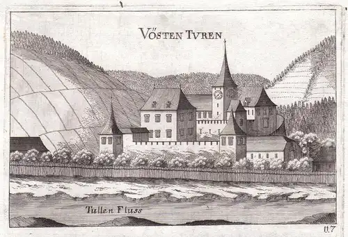 Vösten Turen - Unterthurm Altlengbach St. Pölten-Land Kupferstich antique print