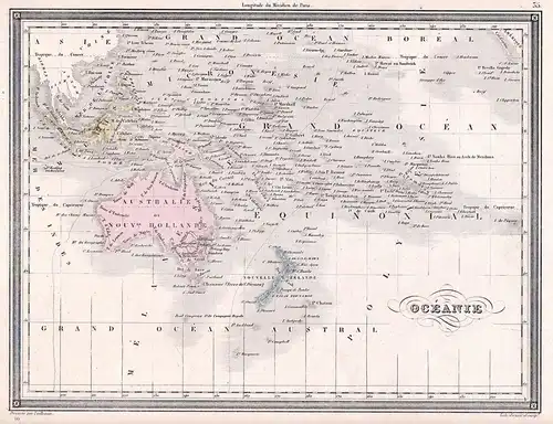 Oceanie - Australia Australien Ocean ocean Indonesia Malaysia Indonesien Asien Asia Karte map Vuillemin