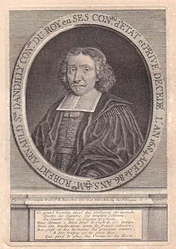 Robert Arnauld Sgr Dandilly - Robert Arnauld d'Andilly gravure Portrait Kupferstich antique print