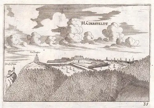 Hädersfeldt - Hadersfeld St. Andrä-Wördern Kupferstich antique print