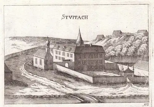 Stuppach - Stuppach Gloggnitz Niederösterreich Kupferstich antique print