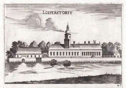 Loiperstorff - Loibersdorf Gars am Kamp Horn Kupferstich antique print