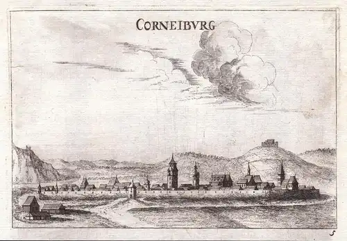 Corneiburg - Korneuburg Gesamtansicht Niederösterreich Kupferstich antique print