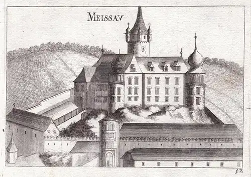 Meissau - Burg Maissau Hollabrunn Niederösterreich Kupferstich antique print