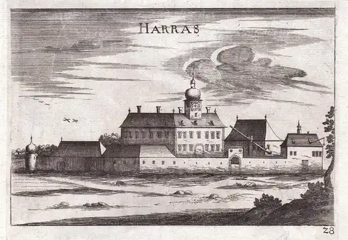 Harras - Großharras Laa an der Thaya Mistelbach Kupferstich antique print