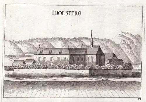 Idolsperg - Idolsberg Krumau am Kamp Kupferstich antique print