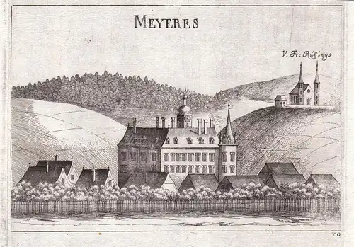 Meyeres - Meires Ansicht Windigsteig Österreich Kupferstich antique print
