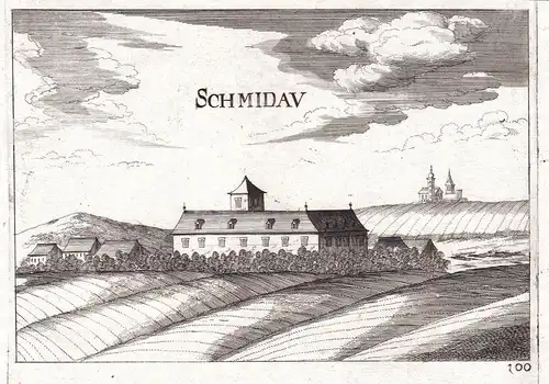 Schmidau - Schloss Schmida Tullnerfeld Hausleiten Kupferstich antique print