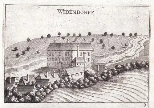 Widendorff - Wiedendorf Niederösterreich Kupferstich antique print