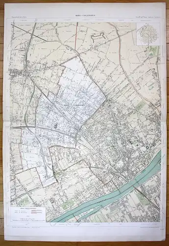 Bois-Colombes - Bois-Colombes Asnières-sur-Seine Chemin Rouen plan de la ville city map Paris