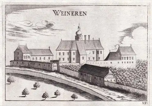 Weineren - Schloss Weinern Ansicht Niederösterreich Kupferstich antique print