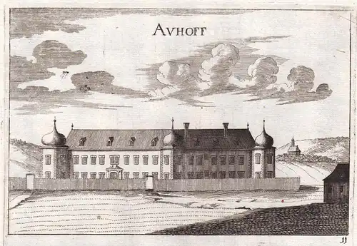 Auhoff - Schloss Auhof Blindenmarkt Melk Kupferstich antique print