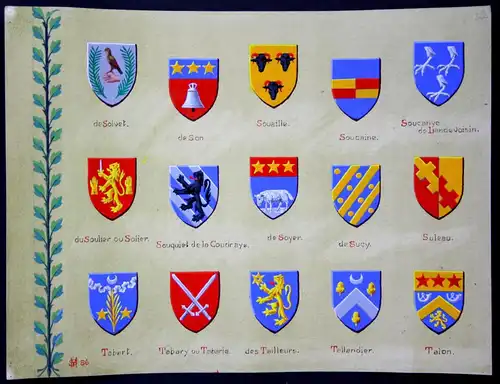 Solvet Son Souaille Soucaine Sucy Talon Tailleurs Soulier Blason heraldique coat of arms