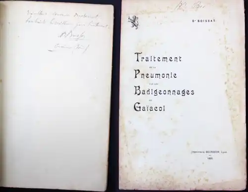 Traitement de la Pneumonie par les Badigeonnages de Gaiacol