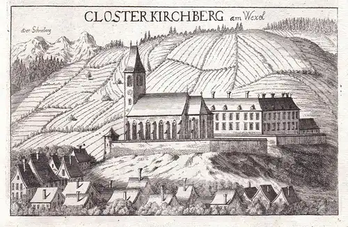 Closter Kirchberg am Wexel - Kloster Kirchberg am Wechsel Neunkirchen Kupferstich antique print
