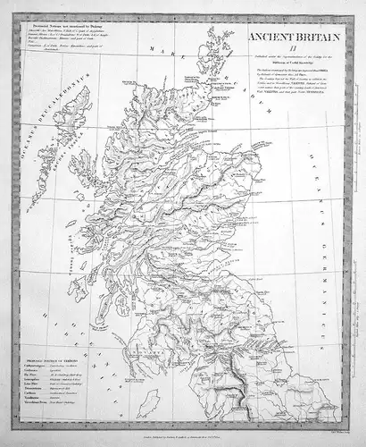 Ancient Britain II. - Britain England Vennicontes Selgove Mare Orcadum SDUK Karte map Stahlstich steel engravi