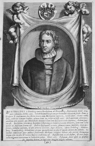 Bertholdus a Sternberg contra Bertholdum ab Henneberg - Berthold II. von Sternberg Würzburg Portrait Kupfersti