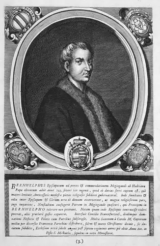 Bernwelphus - Berowelf Berowolf Bischof Würzburg Portrait Kupferstich engraving