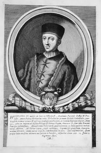 Henricus IV - Heinrich IV. von Heßberg Würzburg Portrait Kupferstich engraving Bischof