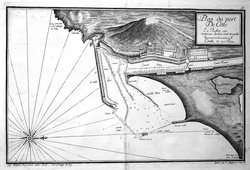 Plan du port De Cette - Sete Languedoc havre map carte Karte Hafen harbour port