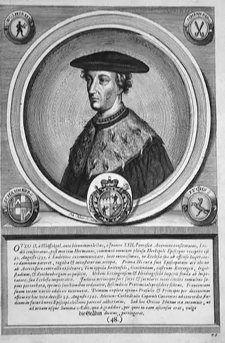 Otto II a Wolffskeel - Otto II. von Wolfskeel Würzburg Bischof Portrait Kupferstich engraving