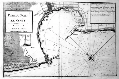 Plan du Port de Genes en Italie - Genova porto Italia map carte Karte Hafen harbour port
