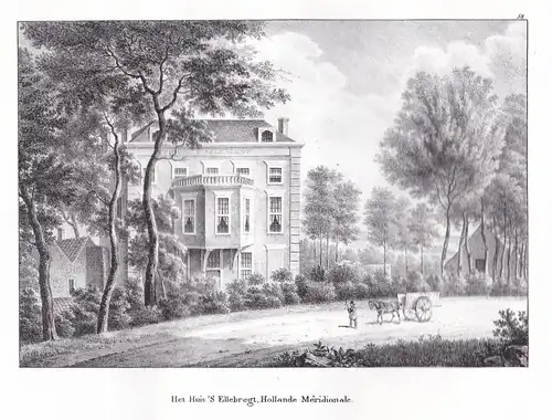 Het Huis 'S Ellebregt, Hollande Meridionale - Ellebregt Haus Huis Lithographie Cloet Niederlande Nederland