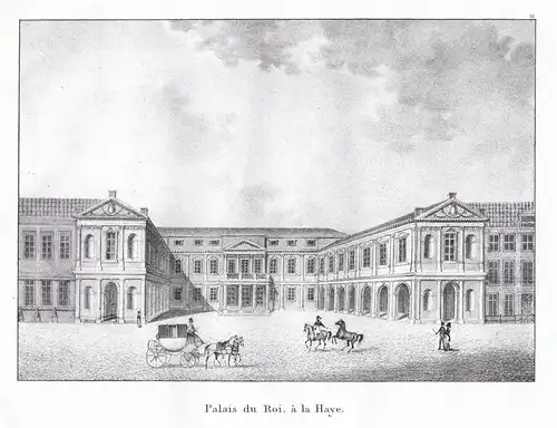 Palais du Roi, a la Haye - Brüssel Bruxelles Palast Palais Lithographie Cloet Belgique Belgien