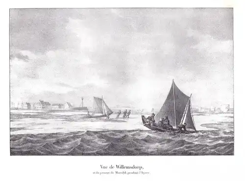 Vue de Willemsdorp - Willemsdorp Dordrecht Südholland Lithographie Cloet Niederlande Pays-Bas