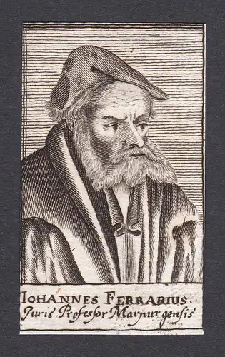 Iohannes Farrarius / Johannes Ferrarius / theologian Theologe Marburg