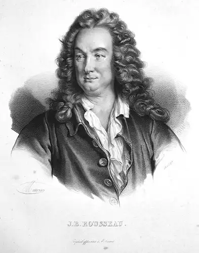 J. B. Rousseau - Jean-Baptiste Rousseau Autor author auteur France Frankreich Lithographie Delpech Portrait