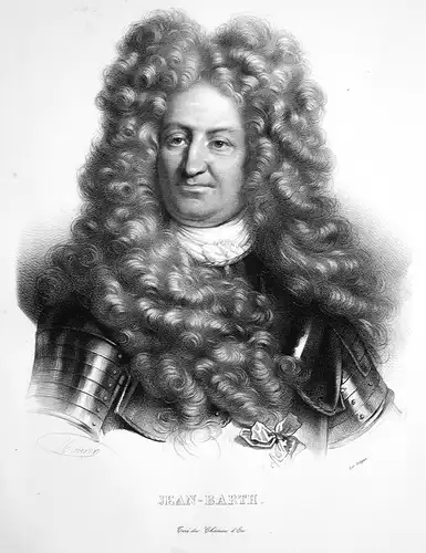 Jean-Barth - Jean Bart Freibeuter corsaire privateer Belgien Lithographie Maurin Portrait