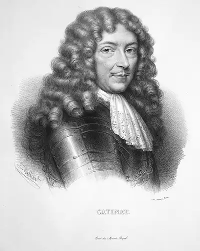 Catinat - Nicolas de Catinat marshal Marschall maréchal France Frankreich Lithographie Belliard Portrait
