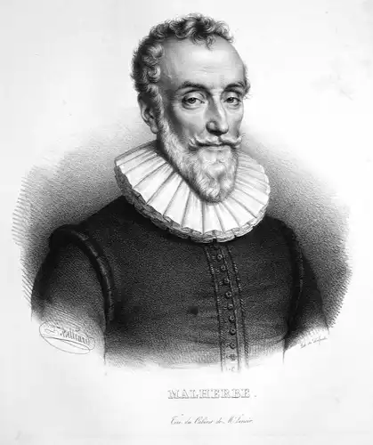 Malherbe - François de Malherbe Schriftsteller writer écrivain France Frankreich Lithographie Belliard Portrai