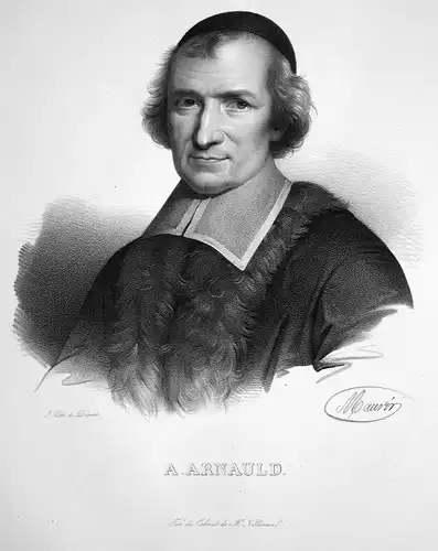 A. Arnauld - Antoine Arnauld philosophe Philosoph philosopher France Frankreich Lithographie Maurin Portrait