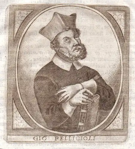 Gio Pellicioli - Giovanni Peliccioli Portrait Bergamo incisione Kupferstich