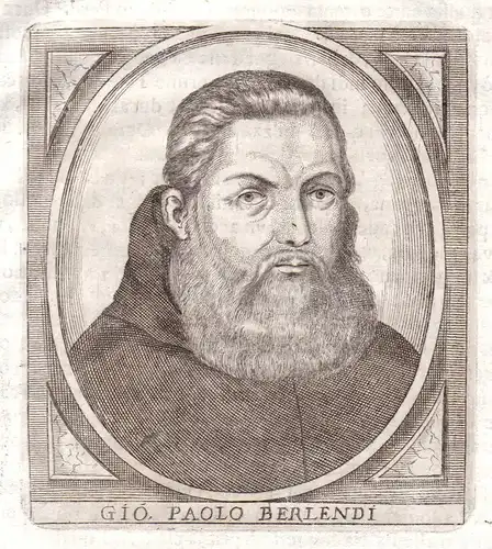 Gio Paolo Berlendi - Giovanni Paolo Berlendi Portrait Bergamo incisione Kupferstich