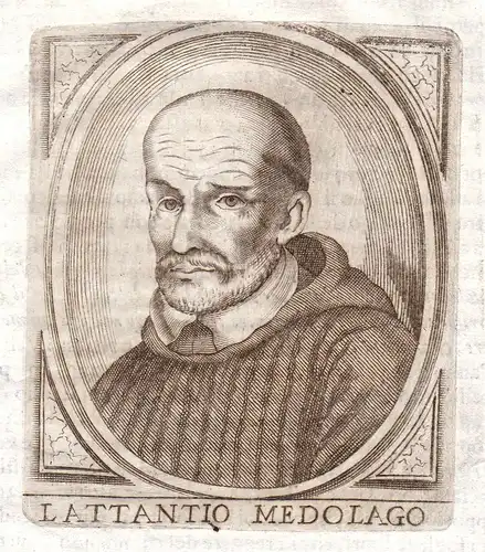 Lattantio Medolago - Lattantio Medolago Portrait Bergamo incisione Kupferstich