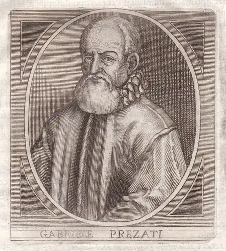 Gabriele Prezati - Gabriele Prezati Portrait Bergamo incisione Kupferstich